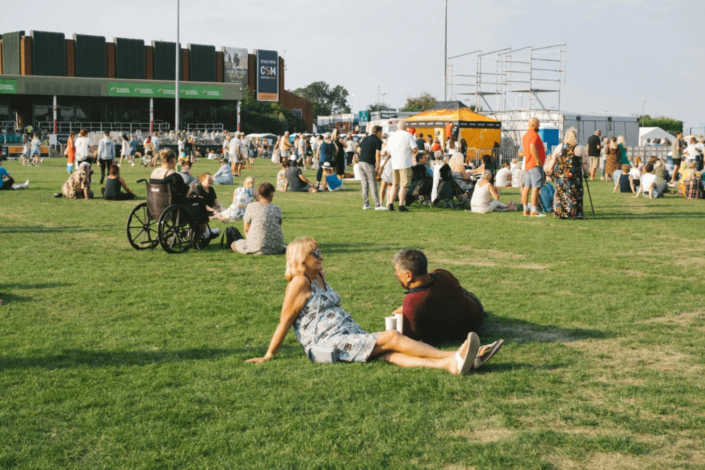 old people in a festival