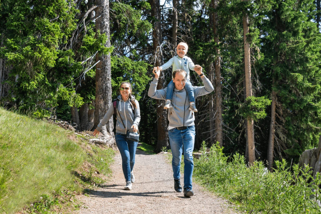 family hiking