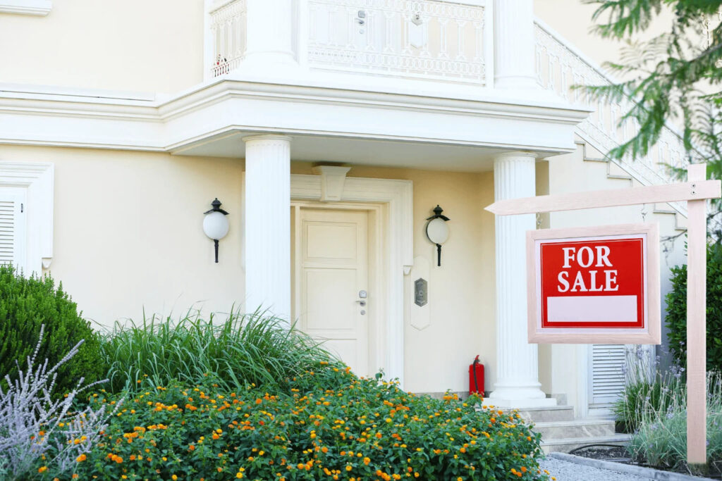Real estate for sale sign in front of a house in Walnut Creek