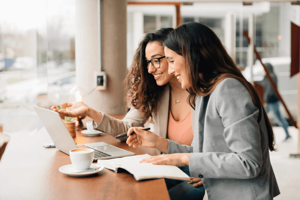 Dublin Realtor Realtor chatting with a client in a local coffee shop