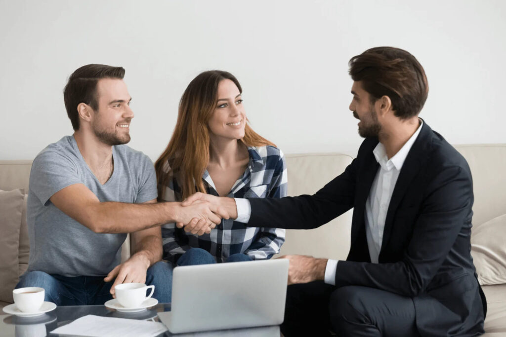 First-time buyer meeting with a real estate agent