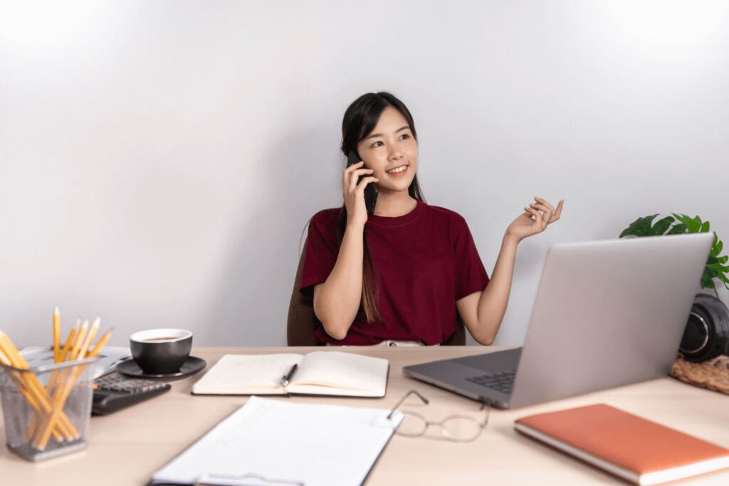 Pleasanton Realtor generating leads on laptop and phone